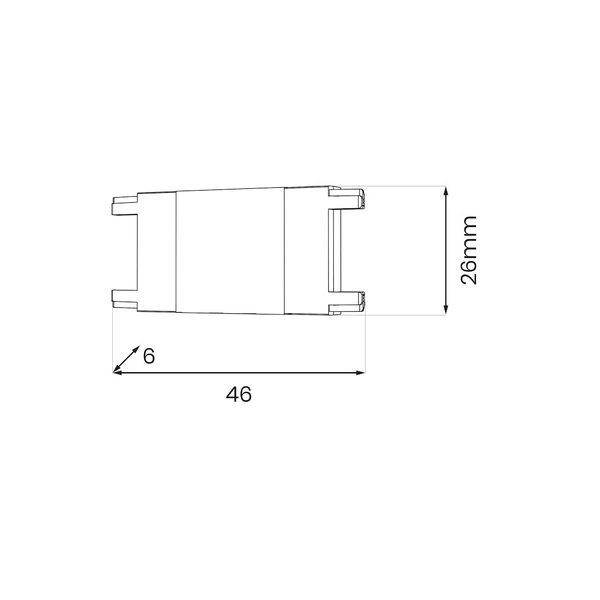 Slim Magnetic Track Biały Łącznik Szyn Prosty
