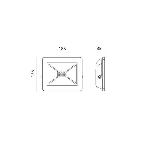 Naświetlacz LED MHN 30W barwa ZIMNOBIAŁA