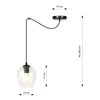 Lampa wisząca Emibig LEVEL 1 BL TRANSPARENT 756/1