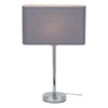 Lampa stołowa Cadre 1xE27 maks. 25W chromowany metal/przezroczysty kabel PVC/szary kabel z tkaniny 93910128