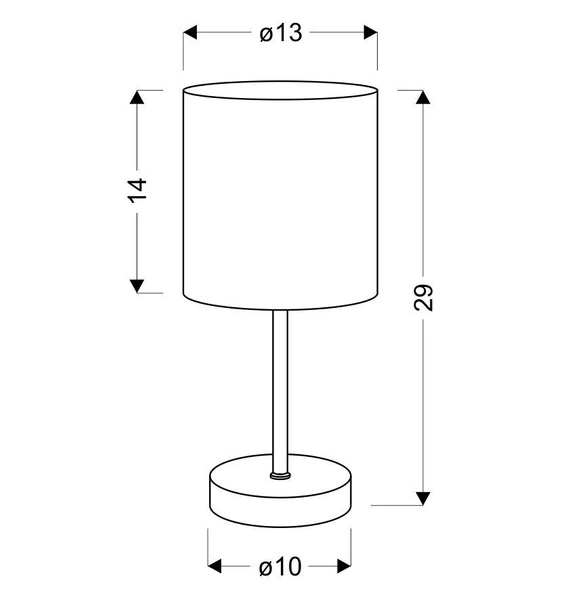 Lampa gabinetowa/stołowa/nocna EMILY 41-26729 chrom/abażur beżowy 1x40W E14