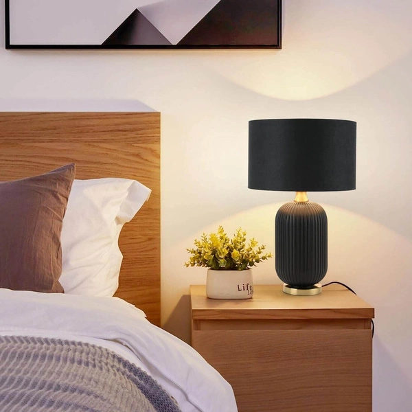 Lampa stołowa/biurkowa Tamiza, duża, czarny/złoty, 1x40W E27