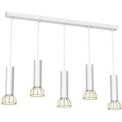 Lampa wisząca DANTE, MLP7256, biały/złoty, 5x8W LED GU10