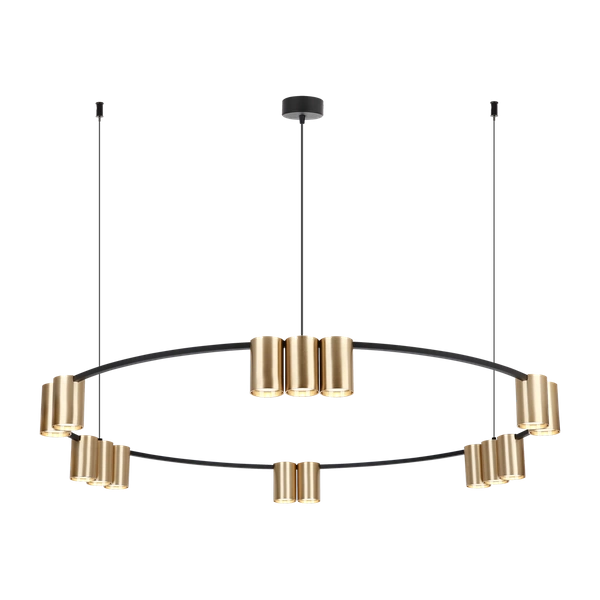 Lampa wisząca GENESIS BLACK GOLD 15xGU10 | Czarny złoty