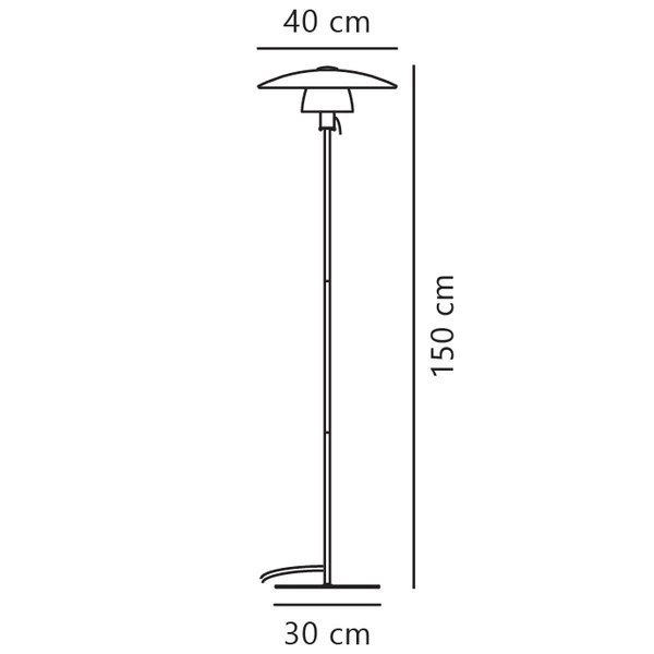 Lampa stojąca VERONA E27 25W Szkło | Czarny