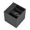 Kinkiet zewnętrzny CUBE SZARY antracyt 10cm