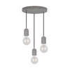 Lampa Wisząca Amory 3xE27 Max.60W Szary Beton/Czarny Kabel Tkaninowy 9779336R