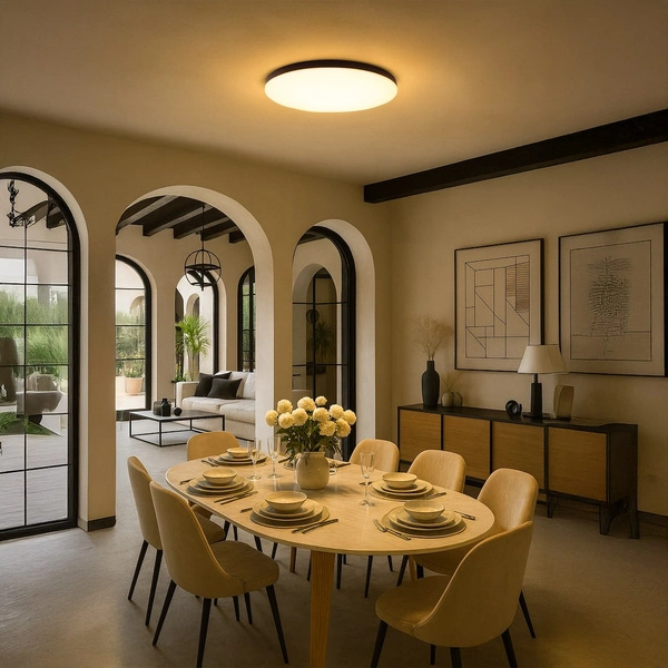 Plafon Siena Czarny 80W LED Ø750 mm + pilot