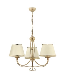 Klasyczny Żyrandol LAURA wys. 63cm 3xE27 15W IP20 | Ecrie