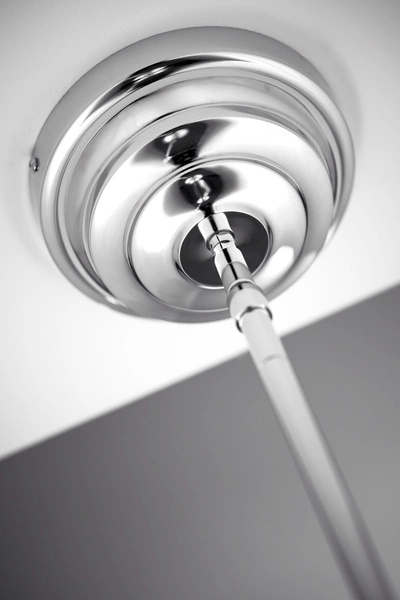 Klasyczna Lampa wisząca PLATINO wys. 170cm 3xE27 15W IP20 | nikiel błyszczący