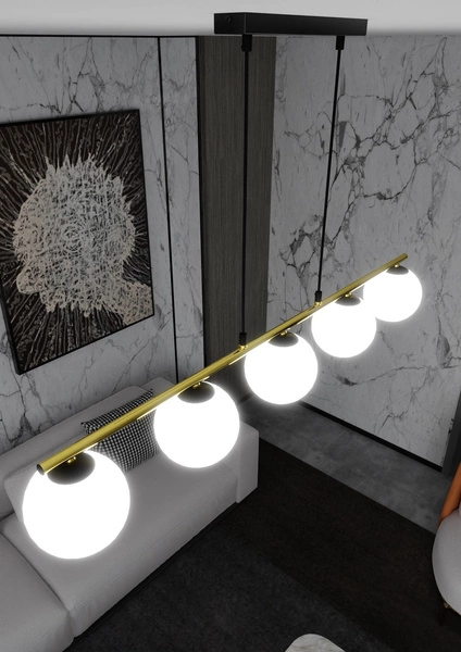 Lampa sufitowa Emibig ALLORA 5 BL OPAL 1254/5