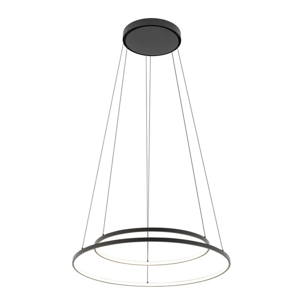 Lampa wisząca CIRCOLO LED szer. 60cm 35W barwa ciepła 3000K | czarny 10814