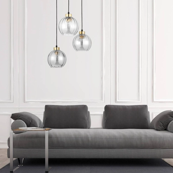 DEVI TRANSPARENT LAMPA WISZĄCA 3 PŁ KOŁO 4579