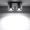 Lampa sufitowa Sollux Plafon ORBIS 1 aluminium szary 2x12W LED, SL.0055
