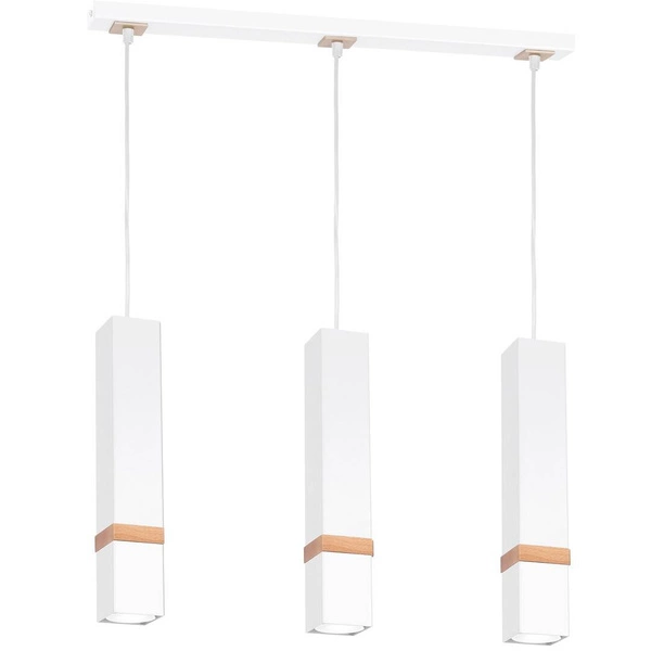 Lampa wisząca nowoczesna listwa VIDAR III biały szer. 60cm