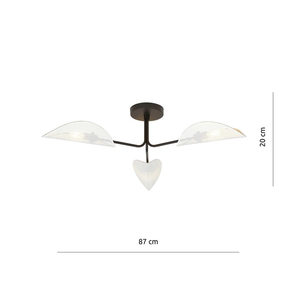 Lampa sufitowa Emibig GOMEZ 3 Biały/GOLD 1173/3