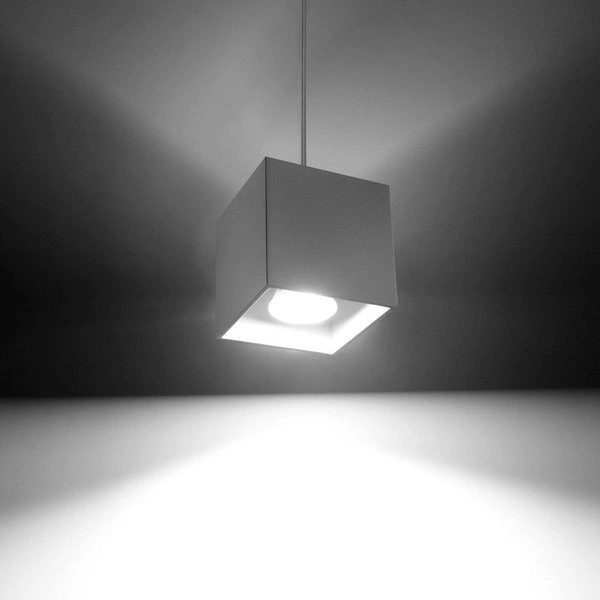 Lampa wisząca Sollux QUAD 1 Aluminium biały 12W LED, SL.0062
