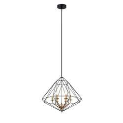 Lampa wisząca LOFT Maresmo dł. 65cm E14 | czarna
