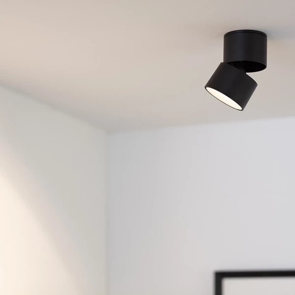 Lampa punktowa Czarna 7W Spot LED 4000-4500K Abruzzo Romeo 10x7cm