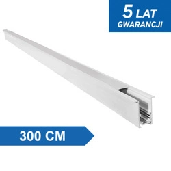Szyna magnetyczna podtynkowa LL-20F biała 300cm