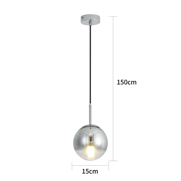 Lampa wisząca PALLA, mała, chrom, 1x40W E14