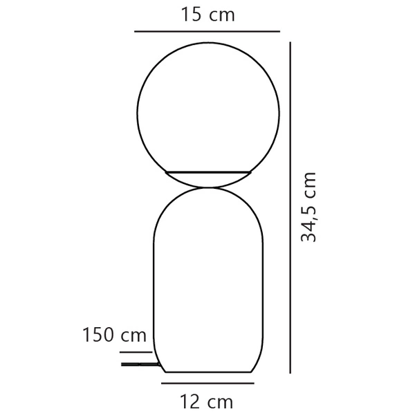 Lampa stołowa NOTTI E14 25W Metal | Terakota