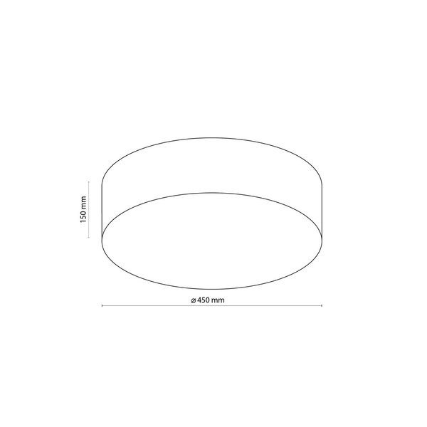 Nowoczesna lampa sufitowa 45cm plafon RONDO 1088 | czarny 1088