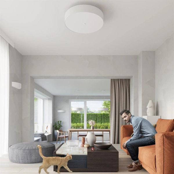 Lampa sufitowa SKALA SL.0815, 90cm, biała, 6x60W E27