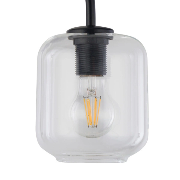 Klasyczna lampa wisząca do sypialni SHINE E27 60W szer. 38cm | transparentny