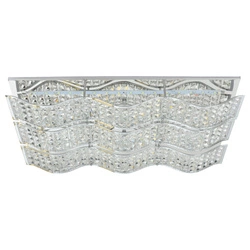 Wrzecionowa lampa sufitowa w zestawie Zintegrowana dioda LED 1680lm 4000K 24W Chrom Metal/Przezroczysty Kryształ 5962128