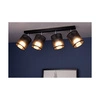 Lampa Sufitowa Nevoa 4xE27 Max.25W Czarny Metal/Chromowany Metal/Czarny Klosz Tkaniny 56795404