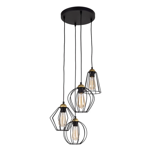 GALAXY BRASS LAMPA WISZĄCA 4 PŁ 2713