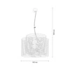 Lampa wisząca Ringo 1xE27 Max.60W Stal Metal/Biały Metal 1030227