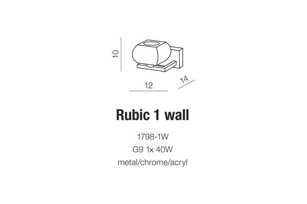 Azzardo RUBIC 1 WALL 488