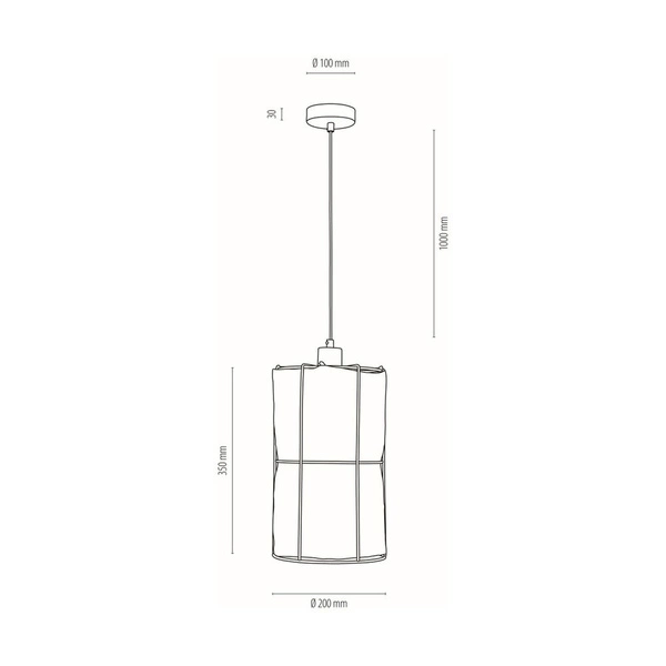 Marinero Lampa Wisząca 1xE27 Max.15W LED Czarny/Czarny Oplot/Czarny-Biały Len 184229104