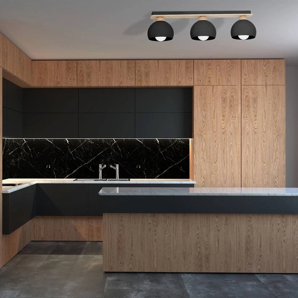 Lampa sufitowa nowoczesna DAMA czarny szer. 64cm