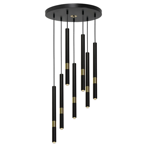 Lampa wisząca MONZA, MLP6385, czarny/złoty, 7x8W G9