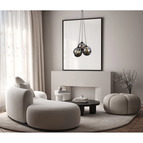 Lampa wisząca Perlos śr. 30cm 3xG9 | czarny/grafitowy