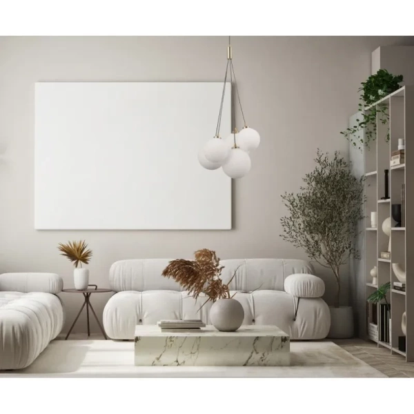 Lampa wisząca Perlos śr. 33cm 5xG9 | miodowy mosiężny