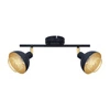 Lampa sufitowa Savio 47,5cm 2xE14 | czarny/złoty