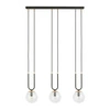 Lampa wisząca Emibig GLAM 3 Czarny/TRANSPARENT 1114/3