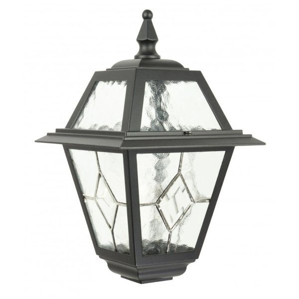 Lampa stojąca masztowa 185-285 cm Witraż OGMWN 3 N | czarny