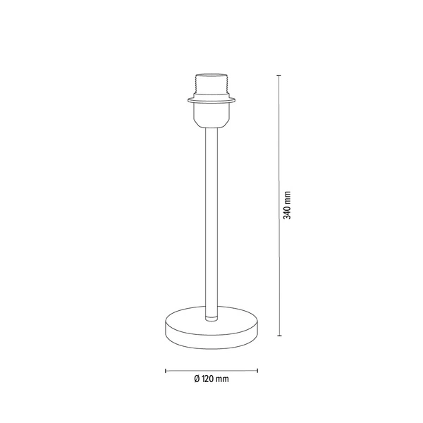 Podstawa lampy stołowej 1xE27 maks. 60W czarny metal/czarny kabel PVC 7240104B