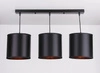 Lampa wisząca, listwa, CANDIDA, 33-00736, czarny/złoty, 3x40W E27