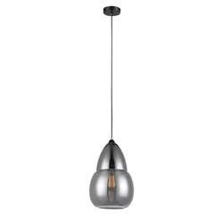 Lampa wisząca Tesa śr. 23cm E27 | chrom/czarny