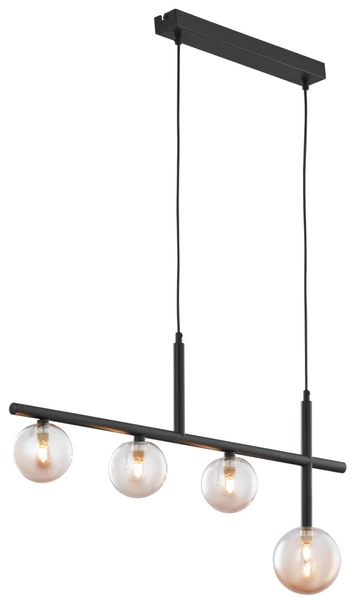 Nowoczesna Lampa wisząca NEPTUN wys. 90cm 4xG9 14W IP20 | Czarny