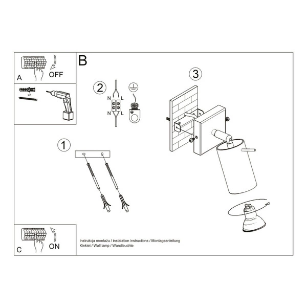 Kinkiet BERG, SL.0701, naturalne drewno, 1x40W GU10