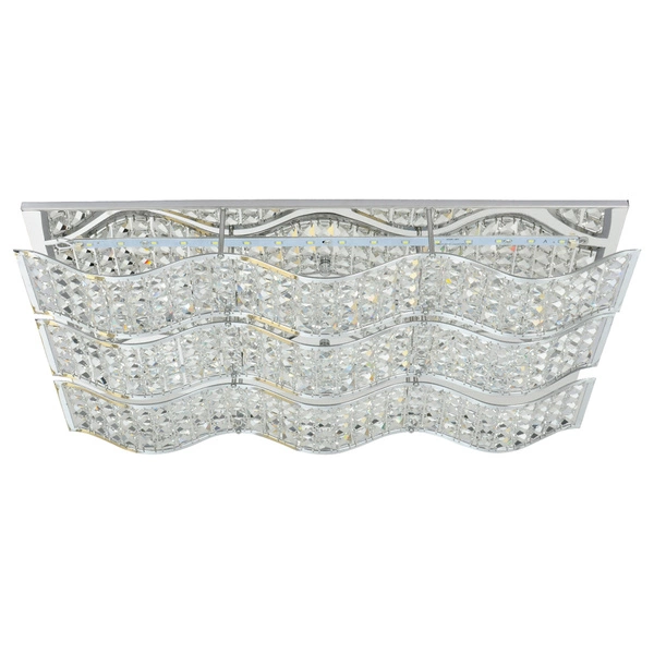 Wrzecionowa lampa sufitowa w zestawie Zintegrowana dioda LED 1680lm 4000K 24W Chrom Metal/Przezroczysty Kryształ 5962128