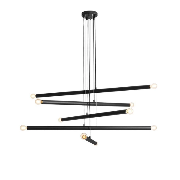 Aldex Lampa wisząca TUBO 10, 1072M1, czarna, 10x40W E14