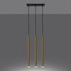 Lampa Wisząca PASTELO 3L złoty połysk